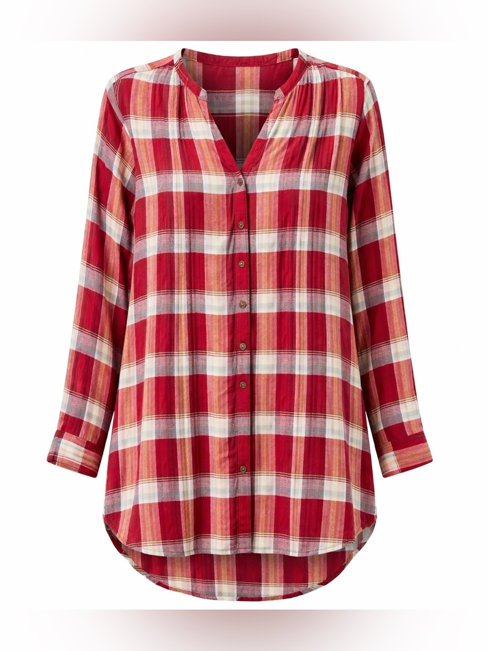 Anthropologie Akemi + Kin Red Plaid Tunic Dress M